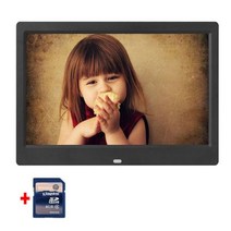 스마트 디지털 프레임 전자 액자 10.1 인치 HD 디지털 사진 프레임 1024x600 초박형 LED 전자 앨범 LCD, 영국 플러그, 01 black 4gb