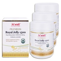 굿소일직구 Hiwell 프리미엄 로얄 젤리 제리 1500mg 900캡슐, 청정 뉴질랜드산 10HDA 6% 함량