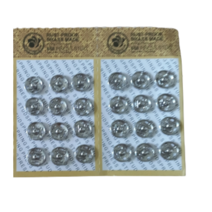 해피베어스 똑딱 스냅단추 10mm 12p, 실버 색상, 2개입