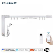 자동커튼 암막 쉬폰 전동 Zemismart-와이파이 커튼 모터 Tuya 스마트 라이프 맞춤형 전기 트랙 RF 원격 알, 04 UK Plug_02 3.1m(122inch)