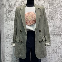 시슬리 린넨 체크 자켓 SAJKC1031