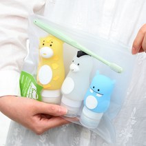 미킵 휴대용 실리콘 공병 여행용 화장품 샴푸 리필 튜브 용기 50ml 70ml 90ml, 3종세트 모두, 1개