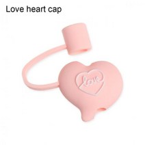 빨대텀블러 리유저블컵 투명텀블러 카페 스무디컵, Loveheartcap