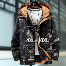 쥬엔리치 남자 빅사이즈 캐주얼 후드 자켓 점퍼 작업복 남성 잠바 바람막이 봄 가을 오버핏 4XL-10XL