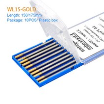 용접용접 소모품 TIG 봉 WT20 WL15 텅스텐 전극 1.6 2.4 3.2mm WP WZ8 150mm/175mm, 01 WL15_02 1.6 미리메터_02 175mm