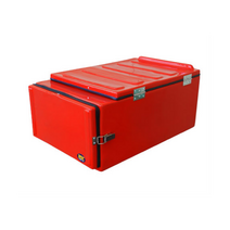 오토바이 바이크 2중 도어 FRP 배달통 피자가방 푸드박스 탑박스130L 국내제작, 레드