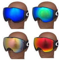 제로 테크 베이스 오클리 에어 브레이크 XL 교환 렌즈 OAKLEY 고글 스키 스노우 고글 XL, 핑크 미러