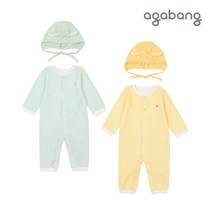 아가방 안양점@23년 SS아가방 찐신상품@세련된 체크 패턴 디자인의 우주복@크림 옐로우 두가지 컬러@모자세트 구성으로 다양한 연출이 가능@출산선물 백일선물로 좋아요