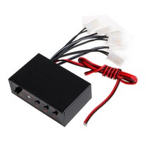 6 가지 방법 LED 스트로브 플래시 라이트 램프 비상 플래시 컨트롤러 박스 DC 12V, 검은색