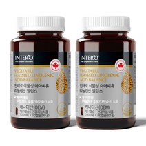 인테로 식물성 아마씨유 플랙시드 오일 1000mg 캐나다, 2개