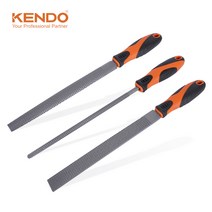 KENDO 목공용 줄세트 3P 85117CO 야스리 목재 연마 쇠줄 평형 원형 반원형