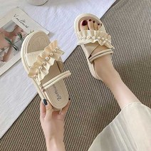 제이슈즈 진주 투웨이 통굽 슬리퍼 샌들 굽4cm