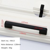 가구부속자재 가구 캐비닛 손잡이 및 손잡이 용 검은 색 손잡이 주방 손잡이 서랍 손잡이 캐비닛 당김 찬장 손잡이 손잡이, 9013-128
