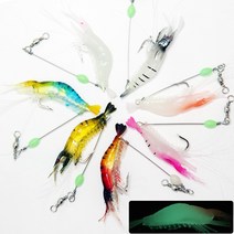 루플라 피싱메카 새우 루어 웜훅 7.5cm 외질낚시 야광웜 소프트베이트 루어채비, 오렌지