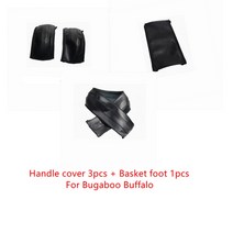 휠체어 아기 가죽 커버 bugaboo 버팔로 유모차 유모차 핸들 슬리브 케이스 팔걸이, 모든 4pcs 블랙