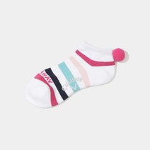 캘러웨이 2022 방울 스트라이프 발목 양말 C22293202, 화이트