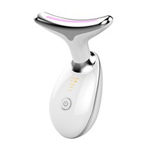 얼굴홈케어 눈가 주름 리프팅 가정용 목얼굴 뷰티 마사지 장치 LED 광자 치료 주름 방지 이중턱 피부 조, 01 White No box, [01] White No box