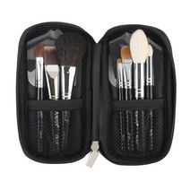 [안씨브러쉬] 휴대용 여행용 미니 메이크업 브러쉬 파우치 케이스 보관 가방 - PZ007, 1개