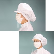 긴머리 여성 작업자 크린룸 방진모 제전모자 전기전자 위생모 청정, M, S/BLUE