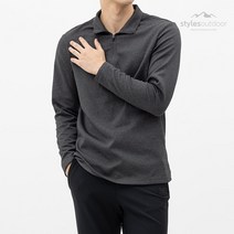 스타일에스 남자 빅사이즈 카치온 기모 반집업 터틀넥 목폴라 반목 겨울 긴팔 티셔츠