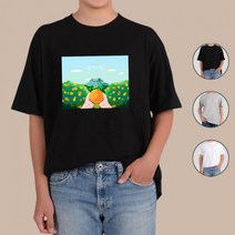 디자인셔츠 아토 놀멍쉬멍 귤 JEJU 제주여행 힐링 티셔츠