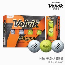 볼빅 NEW MAGMA 비공인 골프공 볼 3피스 12p, 옐로우, 1개