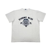 일본발송 Pherrows (페로우즈) 22S-PTP2 STORMY BLUE Mens Short Sleeve T-Shirt Cotton Sheeting Made in Japan