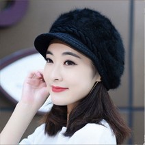 wa365 [배송무료] 앙고라보아캡 WOOL 겨울 여성 털모자 따듯한 기모안감