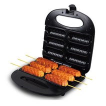 750W 전기 소시지 기계 자동 핫도그 메이커 홈 Breafast DIY 비 스틱 바삭한 베이킹 디저트, 영국