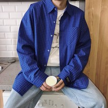 YHSHOP 남성 봄과 가을 캐주얼 패션 셔츠 티셔츠