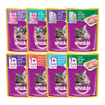 위스카스 고양이 주식 파우치 80g, 시니어 참치 80g