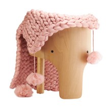 오드비 스위트 울 폼폼 무릎 핸드메이드 담요/방석 oddBi