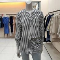스트라이프 브이넥 블라우스AD2D2BL5049
