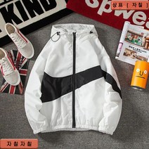 자칠 빅사이즈 여름 긴팔 트레이닝 얇은 바람막이 점퍼