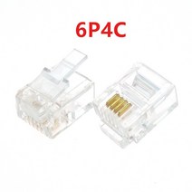 50pcs 내구성 4 핀 RJ11 RJ-11 6P4C 모듈 형 플러그 전화 커넥터 새로운