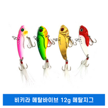 메탈 바이브 12g 루어낚시 지깅 메탈지그 선상미끼 훅, 실버