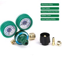 kkmoon yqy-08 산소 압력 조절기 용접 가스 o2 압력 게이지 유량계 산업용 산소 감속기, 초록