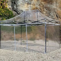 대학축제 주점용 옥상정원 천막세트 (프레임 미포함) 운동회 가성비 바캉스, E투명지붕+벽면2.5X2.5