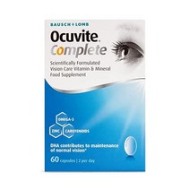 Ocubite 컴플릿 Bausch + Lomb 루테인 Zeaxantin의 DHA 오메가3 플러스 아연 눈 하루에 두 캡슐