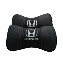 오토데코 혼다(HONDA) 차량용 목쿠션 기능성 목베개, 혼다 가죽목쿠션:블랙(1개)