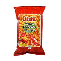 Oishi Prawn Crackers Spicy flavor 오이시 새우깡 매운맛, 1개, 90g