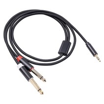 케이블 3.5mm 1/8 TRS-듀얼 6.35mm 1/4 TS Y 스플리터 케이블, 1m, 설명한대로, 알루미늄 합금