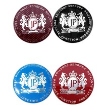 일본 정션 프로듀스 휠캡 엠블럼 4개세트 로고 휠커버, 56mm JP 체스레드, 1개