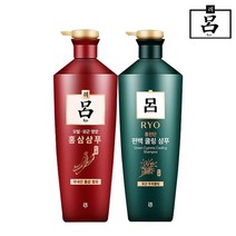 려 홍진단 홍삼/편백 샴푸+트리트먼트 820ml, (홍삼샴푸1+편백샴푸1)