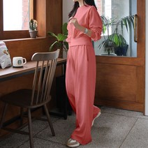 [쏭스타일] 하이롱크롭맨투맨세트