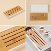 차판 차트레이 다도차판 다도용품 원목 28X12 화이트