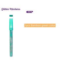 1pcs 반짝이 마커 펜 블 링 색상 1mm 물 기반 자외선 방지 드로잉 그림 하이라이트 앨범 디자인 아트 F848, 09 1pcs Bamboo green