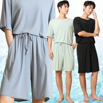 텐클로 빅사이즈(26~44in까지) 남녀공용 냉감 쿨 스판 밴딩 찰랑 홈웨어 반바지