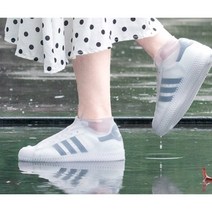 해피브릭스 비오는날 방수 신발 커버 방수성 레인 비닐 장화 실리콘, 화이트, 1개