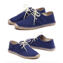 여름 블랙 화이트 블루 남성 캐주얼 캔버스 대마 깔창 어부 라이트 신발 민족 스타일 Espadrille 플랫 II-08z